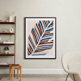 "Abstract Palm Leaf" - Art Print in Cinnamon by Iveta Angelova - In a Room