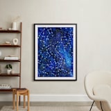"Constellations" - Art Print in Deep blue by Alexandra Dzh - In a Room