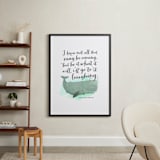 "Go to it Laughing" - Art Print in Aqua by Ann Gardner - In a Room