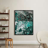 "Love on the wall" - Art Print in Emerald Teal by Simi Gauba - In a Room