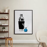 "Blue Martini" - Art Print in Black & White by Katrina Leandro - In a Room
