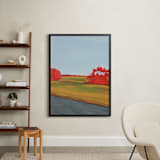 "Drive Bye Asphalt" - Art Print in Drive Bye Red by Jeff Preuss - In a Room