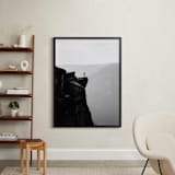 "How Small We Are" - Art Print in Deep Black by Christian Florin - In a Room