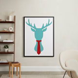 "Mr Dear" - Art Print in Teal blue by Johanna Phillips Huuva - In a Room