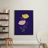 "Pressed Poppies" - Art Print in Royal by Milk and Marrow - In a Room