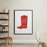 "Giddyup" - Personalized Art Print in Fireball by Olivia Raufman - In a Room