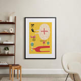 "Fun Games That Make You Laugh" - Art Print in Big Lemon by ERAY - In a Room