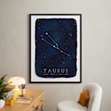 "Zodiac Constellation Taurus" - Personalized Art Print in Galaxy by Ashley Presutti Beasley - In a Room