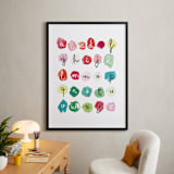 "Alpha Dots" - Art Print in Poppy Red by Kelly Ventura - In a Room