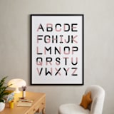 "Color Font Alphabet" - Art Print in Rose Gold by Erica Marquis - In a Room