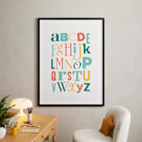 "Mix it up Alphabet" - Art Print in Emerald Green by Stephanie Strouse - In a Room