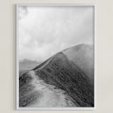 "Mighty Mount Bromo" - Art Print in Black & White by Marianne Brouwer - Framed