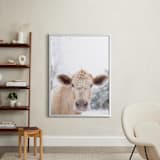 "moo cow" - Art Print in Burlap by Emily Gilbert - In a Room