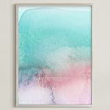 "Fantasia" - Art Print in Aqua by Artsy Canvas Girl Designs - Framed