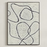 "Black Thread" - Art Print in Weathered White by Alisa Galitsyna - Framed Canvas