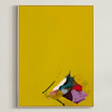 "Chartreuse Bouquet" - Art Print in Chartreuse by Caryn Owen - Framed Canvas