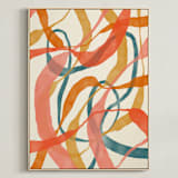 "Orange Twist" - Art Print in Orange by ALICIA BOCK - Framed Canvas