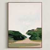 "California Oak Woodlands 1" - Art Print in Green by Caryn Owen - Framed Canvas