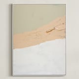 "Muted Abstract Diptych II" - Art Print in peach by Caryn Owen - Framed Canvas