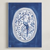 "Chinoiserie Tableware 2" - Art Print in Ink by Teju Reval - Framed Canvas