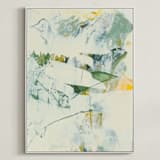 "Emerald Waltz" - Art Print in Vibrant Gold by Grayling - Framed Canvas