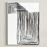 "In and Out" - Art Print in moon by Bethania Lima - Framed Canvas