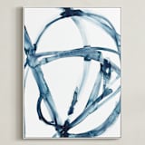 "Indigo Plant Cell" - Art Print in Indigo Blue by Mary Gaspar - Framed Canvas