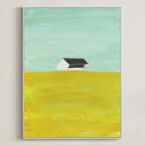 "rural midwest" - Art Print in Wheat by Robin Ott - Framed Canvas