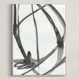 "Plant Cell 4" - Art Print in Black and White by Mary Gaspar - Framed Canvas