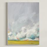 "Mid-summertime" - Art Print in Golden Yellow by Emily Jeffords - Framed Canvas