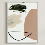 "Shape Shifters" - Art Print in clay salt by Lauren Packard - Framed Canvas