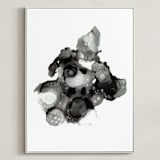 "Single Plasma" - Art Print in Monochrome by AT ORIGINALS - Framed Canvas