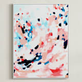 "Grapefruity Too" - Art Print in Coral by Katie Craig - Framed Canvas