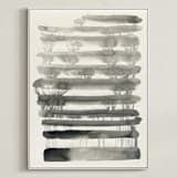 "Abstract Watercolor 90" - Art Print in Black by Ekaterina Romanova - Framed Canvas