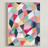 "Kaleidoscope No.1" - Art Print in Cerise by Hooray Creative - Framed Canvas
