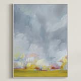 "Grace in the Winds" - Art Print in Gray by Emily Jeffords - Framed Canvas