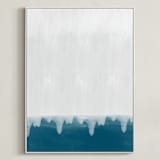 "Rain Storm I" - Art Print in Emerald Green by Deb Presutto - Framed Canvas