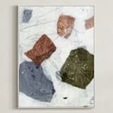 "In Time II" - Art Print in Spice by Jennifer Daily - Framed Canvas