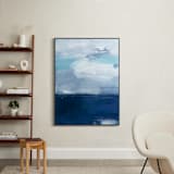 "Weight of Indigo Water" - Art Print in Indigo Blue by AlisonJerry - In a Room