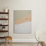 "Muted Abstract Diptych II" - Art Print in peach by Caryn Owen - In a Room