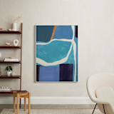 "Contrast" - Art Print in Ocean Blue by Lena Erysheva - In a Room