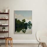 "Tranquil Waters I" - Art Print in Lake by Stephanie Goos Johnson - In a Room