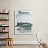 "ocean landscape" - Art Print in sea green by Kelly Witmer - In a Room