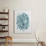 "Steely Blues" - Art Print in Steel Blue by Tennyson Tippy - In a Room