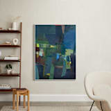 "My City I" - Art Print in Blue Green by MM20 - In a Room