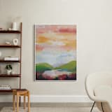 "Leaving Ojai" - Art Print in Vibrant Pink by sue prue - In a Room
