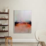 "Abstract Lands Series : Fields 4" - Art Print in Fire Red by Marta Spendowska - In a Room