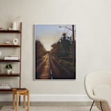 "Hometown Nostalgia" - Art Print in Sunset burnt orange by Amelia McMurrin - In a Room