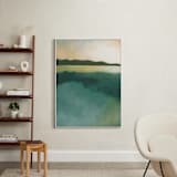 "Tranquil Harbor" - Art Print in Tranquil Green by AlisonJerry - In a Room