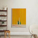 "Emerging" - Art Print in Orange Yellow by Jennifer Spencer - In a Room